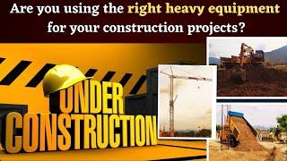 Top Heavy Equipment Used in Construction by DMW Infra