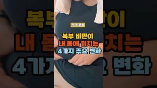 복부 비만이 내 몸에 끼치는 4가지 주요 변화. #건강정보 #건강한중년 #건강