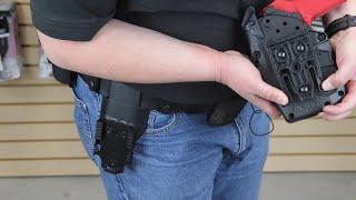 Is the Safariland® QLS (Quick Locking System) Safe? - On Belt Demonstration w/ Holster