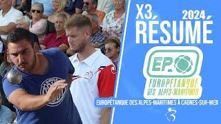 Résumé « Beaux gestes pétanque » - Europétanque Triplette des Alpes-Maritimes 2024 à Cagnes-Sur-Mer