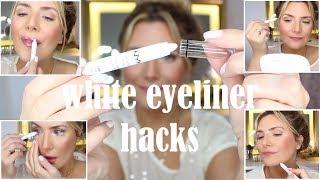 WHITE EYELINER HACKS YOU NEED TO KNOW ( 7 TRICKS IN UNDER 5 MINS)