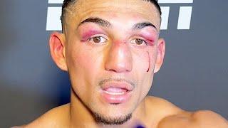 BLOODY Teofimo Lopez CALLS OUT Isaac Cruz IMMEDIATELY AFTER BEATING Steve Claggett • FULL POST-FIGHT