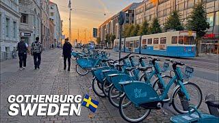 SWEDEN Walking Tour  - Gothenburg, Sweden's city centre on a summer evening (August 2021)