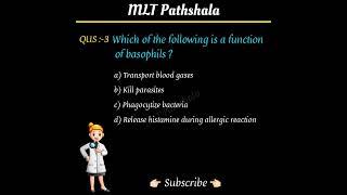 MLT MCQs:-22  Lab Technician Exams Questions and Answers  AIIMS DSSSB MLT Status  MLT Pathshala