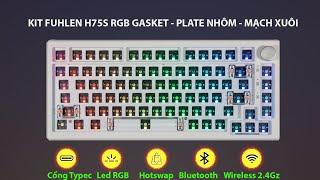 FUHLEN H75S RGB Keycap Fuhlen Saola | 3 Mode - Gasket -Plate Aluminium | Switch Fuhlen Silver lube