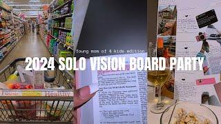 vlog: solo vision board party| manifesting a better year| single mom edition