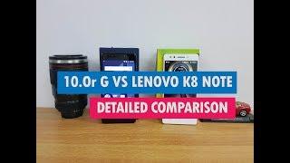 10.or (Tenor) G vs Lenovo K8 Note Detailed Comparison, Software, Performance, Camera and Battery