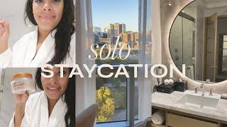 SOLO STAYCATION | blossom hotel houston, self-care night, setting new intentions, vision board 2023