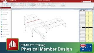 Creating Physical Members in STAAD.Pro