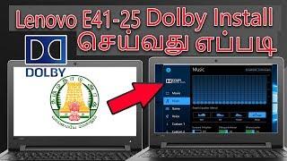 Lenovo e41 25 install Dolby driver | Dolby digital plus Home theater | தமிழ்