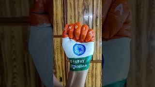 Indian Flag Painting on Hand | Independence Day | Swatantrata Diwas #shorts #independenceday