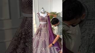 Purple color Sequence Embroidery work Designer Lehenga choli for Wedding Function #lehengas #lehenga