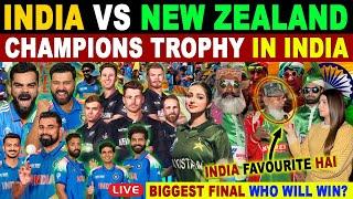 INDIA VS NEW ZEALAND CHAMPIONS TROPHY IN INDIA | BIGGEST FINAL WHO WILL WIN? | PAK PUBLIC REACTION