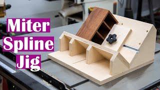 MITER SPLINE JIG (for the table saw) - woodworking jigs
