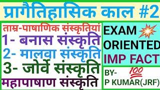 प्रागैतिहासिक काल-2।ताम्र-पाषाणिक संस्कृतियां।बनास/ मालवा &जोर्वे संस्कृतियां। महत्वपूर्ण तथ्य।