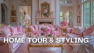 Elegant Pink & Gold Valentine’s Day Decor | Luxurious Home Tour & Styling Ideas 2025