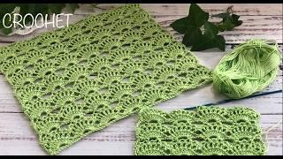 How to crochet EASY lace stitch! Crochet Video Tutorial
