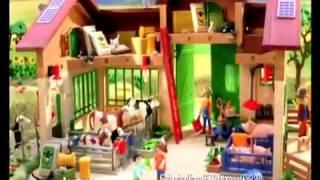 Playmobil   Barn with Silo and Farm House with Market and Hay Baler