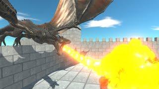 NEW UNIT DRAGON Fire Breath vs ALL UNITS in Mountain Castle Animal Revolt Battle Simulator