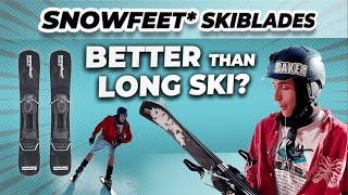 Watch the first moments on the Snowfeet* Skiblades | Snowblades | Are they better than long skis?