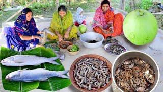 অনেকদিন পর সলমন মাছের তেলঝাল রান্না করে খেলাম সাথে লাউচিংড়ি আর কাঁকড়ার ঝাল রান্না || fish curry