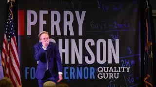 Republican gubernatorial hopeful Perry Johnson said you can put this on his tombstone: 'No Masks'