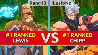 GGST ▰ Rang13 (#1 Ranked Goldlewis) vs iLusioNz (#1 Ranked Chipp). High Level Gameplay