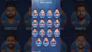 Champions Trophy 2025 India' Squad  #bharat #cricket #championstrophy2025 #viratkohli #rohitsharma