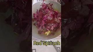 Red Spinach with Small Fish recipe#cooking #shorts #recipes by Jahan mom