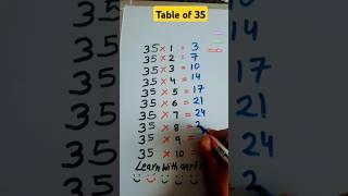 Table of 35 #table #tricks #maths #shorts #education #trending #aarti #learnwithaarti #learning