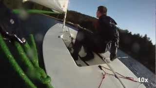 GOPRO HD LASER SAILING (capsizing; up to 13kn; masttop; time-lapse; different mounts; freak wave)