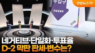 네거티브·단일화·투표율…D-2 막판 판세·변수는? / 연합뉴스TV (YonhapnewsTV)