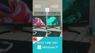 ssd vs hdd Windows 11 boot test #windows11 #ssd
