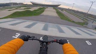 *ESCAPE* RIDING DIRTBIKES ON OLYMPIC RACE TRACK!!