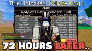 Obtaining the 0.01% RAREST PIRATE KING Title in Blox fruits..