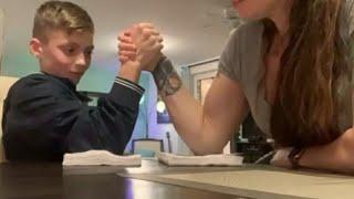 MOM vs SON - Arm Wrestling (Part 2) 