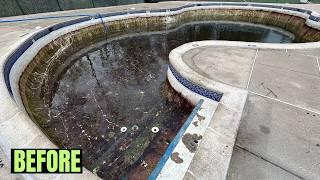 Extreme Pool Transformation | Satisfying Algae Peel-Off Restoration!
