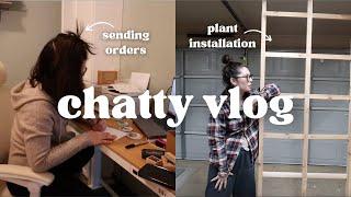 VLOG | sending out merch, plant installation, & tool organization!