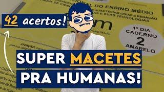 4 MACETES QUE USEI PARA QUASE GABARITAR HUMANAS NO ENEM! // 42 ACERTOS em 2020!