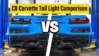 C8 Corvette Tail Light Comparison - Euro Smoked vs Stock!