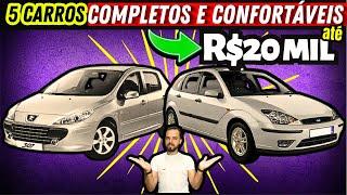 5 melhores carros COMPLETOS E CONFORTÁVEIS até 20 mil reais