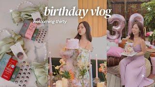 30th birthday vlog  | photoshoot, intimate celebration, glamping, surprise staycation