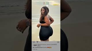 PLUS SIZE GHANAIAN SLAYS AT THE BEACH #viral #curvymodel #beauty #afribeautyworld