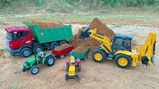 Jcb 5cx fully loading sand HMT tractor trolley | Mahindra Arjun novo tractor | @MrDevCreators