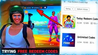  Trying.. All Redeem Codes App Of Free Fire | Free Fire