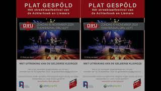 Festival Plat Gespöld op 10 november 2024 in de DRU in Ulf ... Wie wint de Gelderse Kleiroze ???