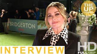 Polly Walker on Bridgerton season 2, Portia Baroness Featheringto at London premiere