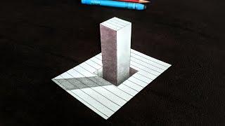 3D drawing || How to draw 3D on paper very easy