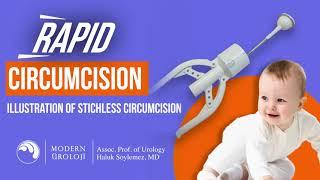 Illustration of Stichless circumcision, - Assoc. Prof. of Urology, Haluk Soylemez, MD