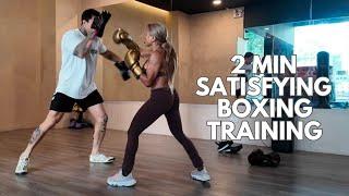 2 MIN of ASMR Satisfying Boxing Training - Vlogmas  Day 9